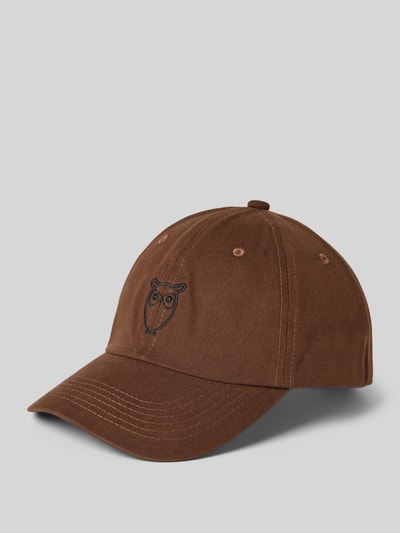 Knowledge Cotton Apparel Basecap mit Logo-Stitching Oliv 1