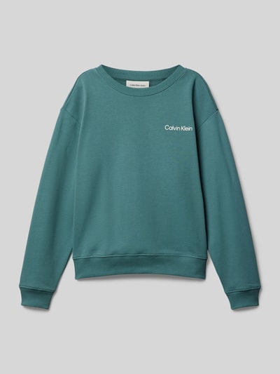 Calvin Klein Jeans Sweatshirt met motiefprint aan de achterkant, model 'CITY SCENE' Groen - 1