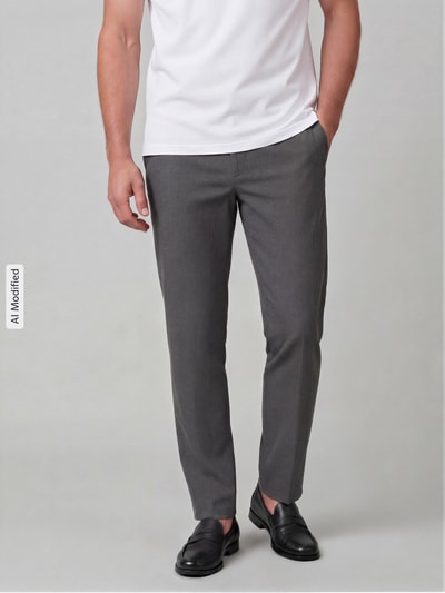 Brax Tapered Fit Stoffhose mit Viskose-Anteil Modell 'Phil' Anthrazit 4