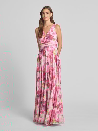 Vera Mont Avondjurk met V-hals Roze - 1