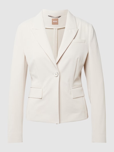 BOSS Blazer met labelapplicatie, model 'Jasola' Ecru - 2