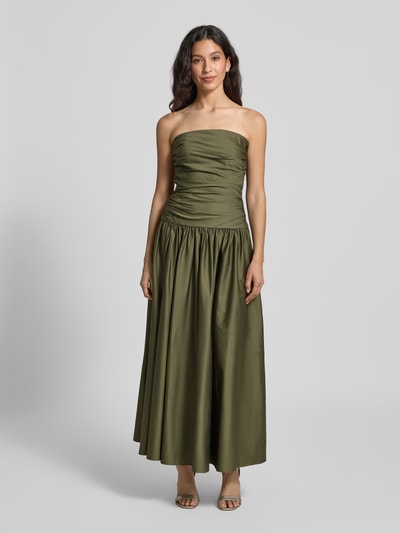 Jake*s Cocktail Abendkleid in Bandeau-Form Oliv 4