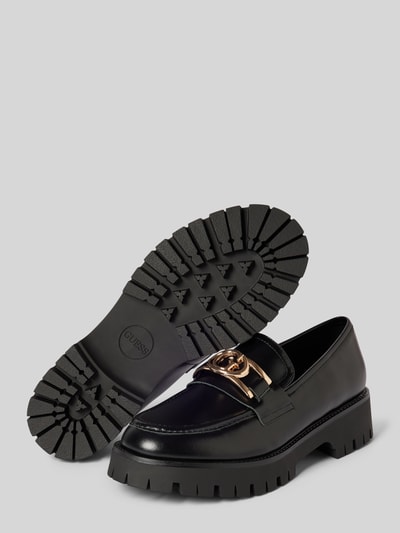 Guess Mocassins met labelapplicatie, model 'ILARY' Zwart - 4