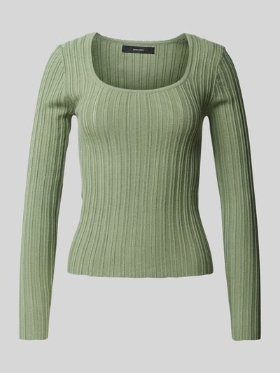 Vero Moda Slim Fit Strickpullover mit Viskose-Anteil Modell 'CECILIE' Schilf 2