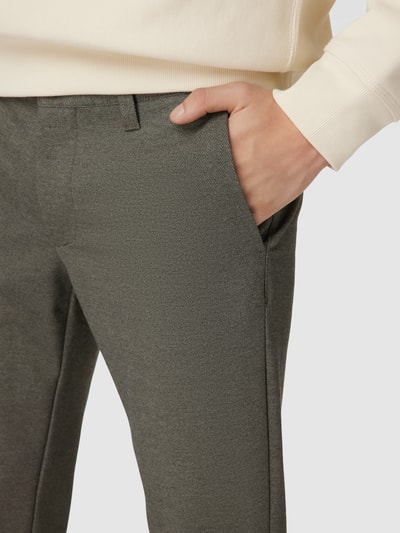 ONLY & SONS Tapered Fit  Stoffhose mit feinem Allover-Muster Modell 'Mark' Hellbraun 3