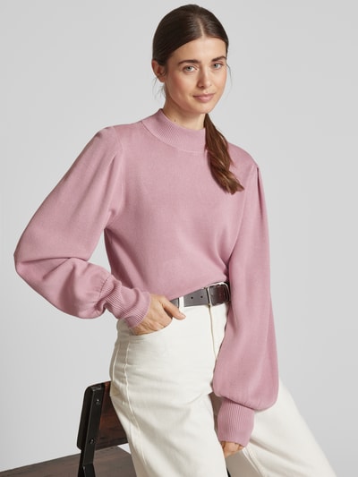 YAS Strickpullover mit Turtleneck Modell 'FONNY' Rose 3