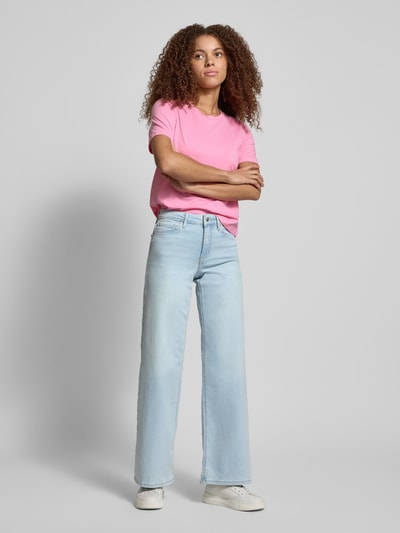 Only Loose Fit Wide Leg Jeans aus Baumwoll-Mix Modell 'MADISON' Hellblau 1