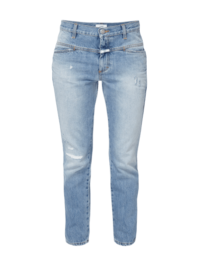 Closed Cropped Boyfriend Jeans im Destroyed Look Jeansblau 2