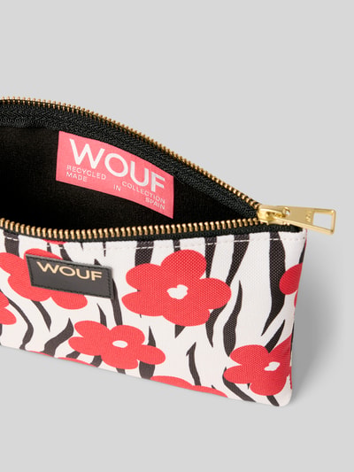 Produktfoto, Pouch mit Allover-Animal-Print Modell 'Wildflower' von WOUF, floraler Allover-Print, Hauptfach mit Reißverschluss, Logo-Patch
