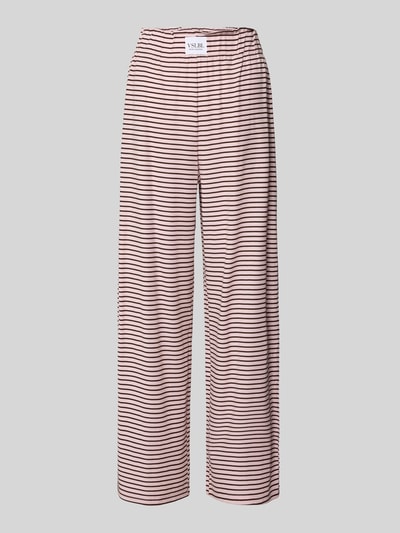 Produktfoto, Wide Leg Sweatpants aus Lyocell-Mix Modell 'ANNI' von VILLA SOPHIE mit allover Streifenmuster, elastischem Bund, Jersey-Textur.