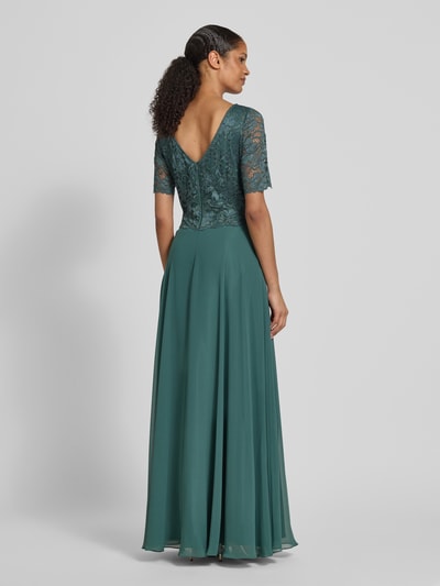 Vera Mont Abendkleid mit Spitze und Rundhalsausschnitt Smaragd 5