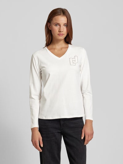 LIU JO SPORT Shirt met lange mouwen en siersteentjes Wit - 4