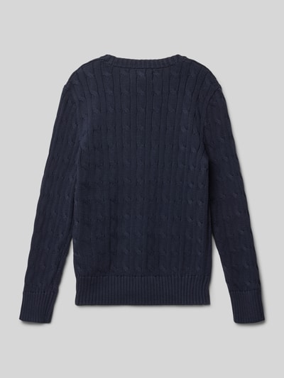 Polo Ralph Lauren Teens Strickpullover mit Label-Stitching Marine 3
