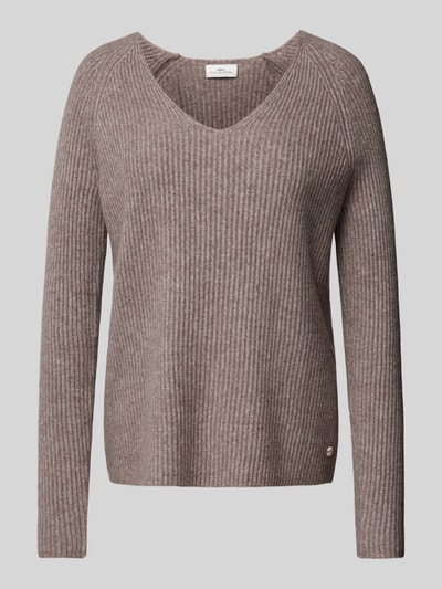 Fynch-Hatton Strickpullover mit V-Ausschnitt Taupe 2