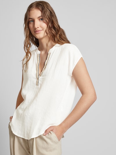 Emily Van den Bergh Blouseshirt met V-hals Offwhite - 3