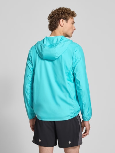 ASICS Windbreaker mit Logo-Print und Kapuze Tuerkis 5