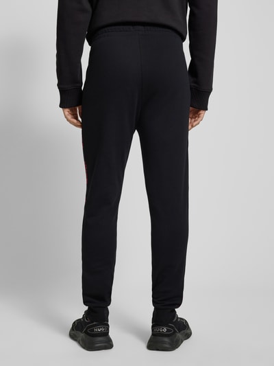 HUGO Sweatpants met labeldetails, model 'Sporty' Zwart - 5