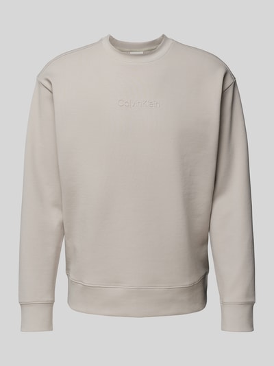 CK Calvin Klein Sweatshirt mit Label-Detail Modell 'TECH INTERLOCK' Stein 2