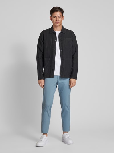 Hiltl Regular Fit Chino mit Bundfalten Modell 'Tarent' Hellblau 1