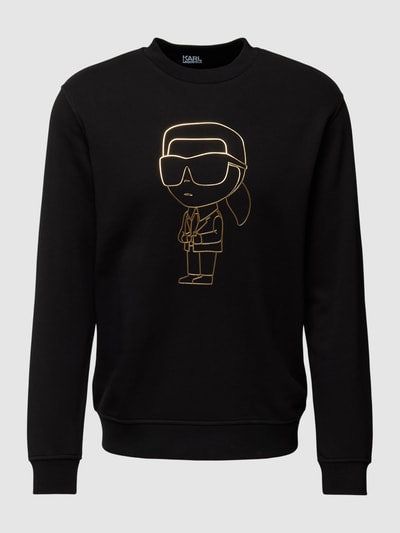 Karl Lagerfeld Sweatshirt met labelprint Zwart - 2