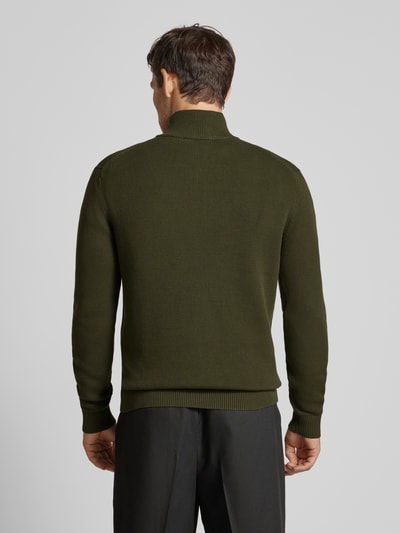 SELECTED HOMME Gebreide pullover met ribboorden, model 'DANE' Donkergroen - 5