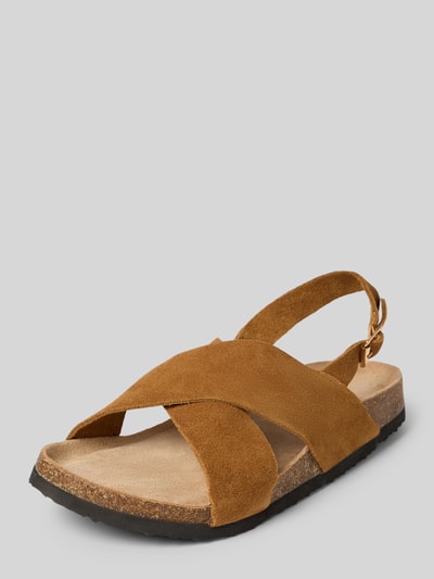 Only Sandalen in Wildlederoptik Modell 'AVA' Cognac 1