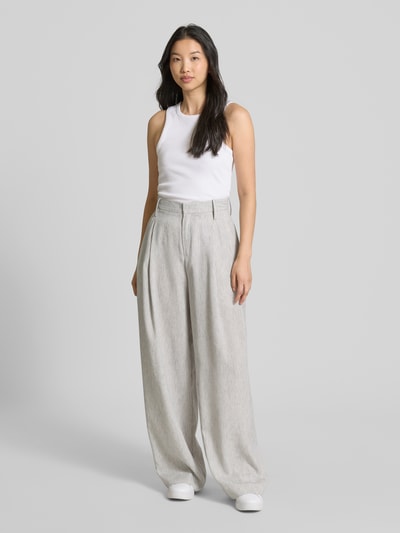 Daydream Wide Leg Stoffhose mit Bundfalten Modell 'Washington' Offwhite 1