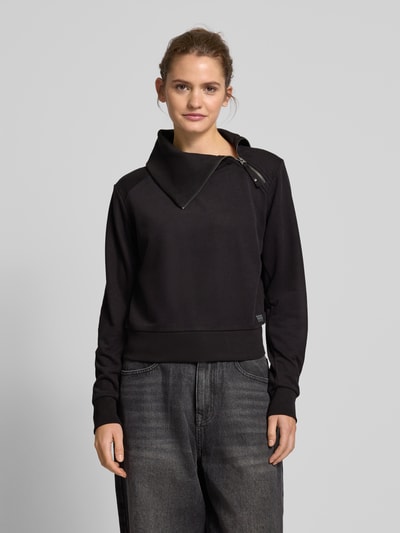 G-Star Raw Sweatshirt met platte kraag Zwart - 4