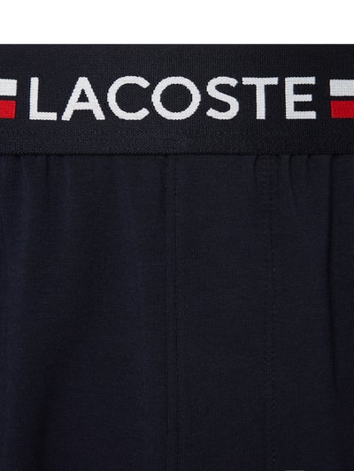 Lacoste Sweatshorts met logo in band Marineblauw - 4