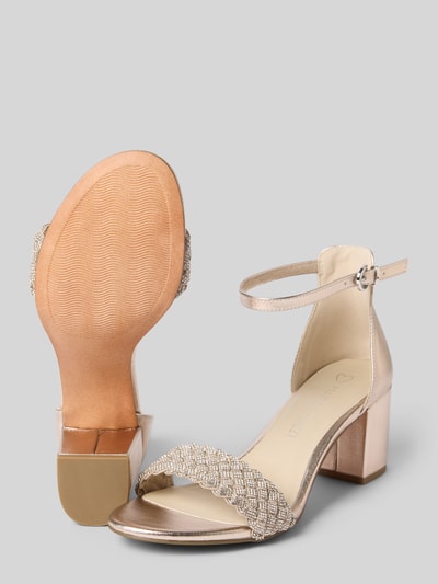 MARCO TOZZI Sandalette mit Ziersteinbesatz Gold 4