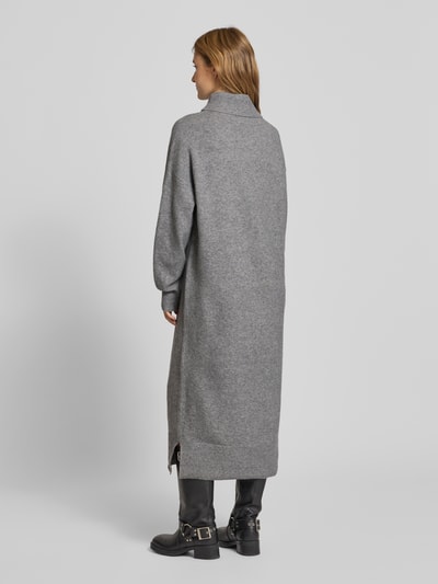 Pieces Oversized Strickkleid mit Wollanteil Modell 'MALOU' Mittelgrau Melange 5