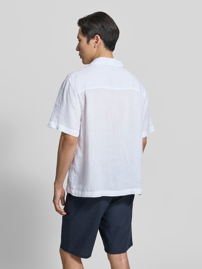 HUGO Regular Fit Freizeithemd aus reinem Leinen Modell 'EXOLINO' Weiss 5