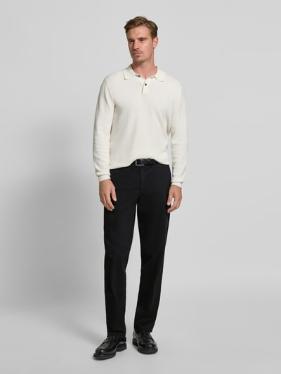 Hiltl Regular Fit Stoffhose mit Bügelfalten Modell 'Peaker' Black 1