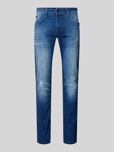 Antony Morato Tapered fit jeans in destroyed-look Jeansblauw - 2