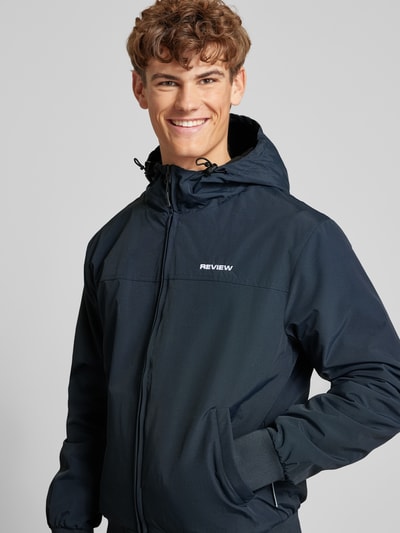 REVIEW Blouson met steekzakken, model 'BASIC' Marineblauw - 3