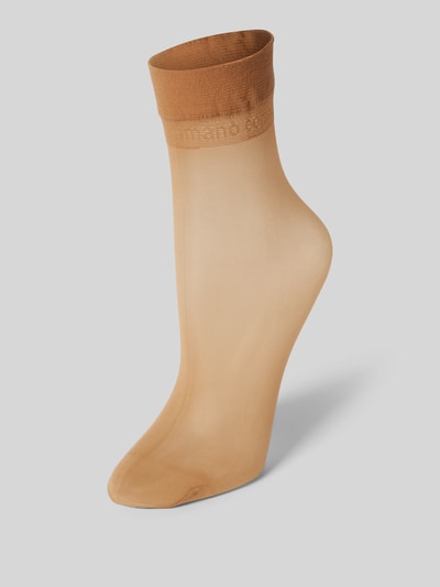 camano Sokken met elastische band, model 'Basic' Beige - 1