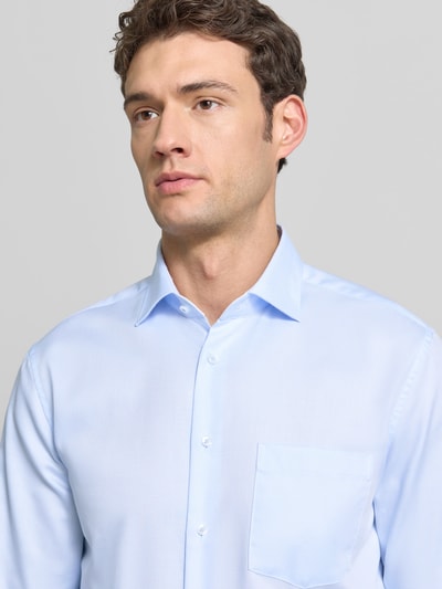 Seidensticker Regular Fit Businesshemd aus Baumwolle mit Kentkragen Bleu 3