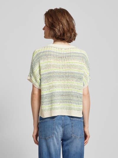 OPUS Gebreide pullover met 1/2-mouwen, model 'Punissa' Mintgroen - 5