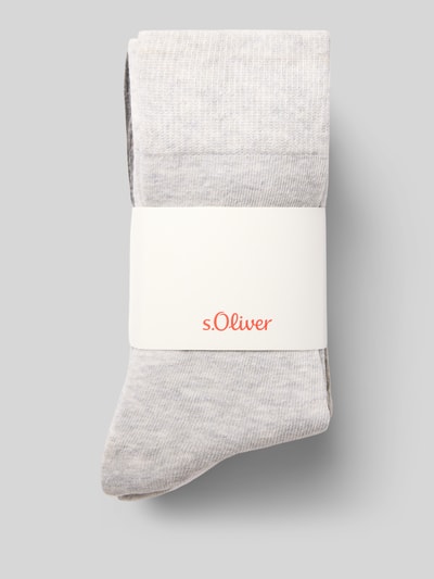 Produktfoto, Socken mit elastischem Rippenbündchen im 6er-Pack von s.Oliver RED LABEL, Baumwoll-Mix in hellem Grau, glatte Textur