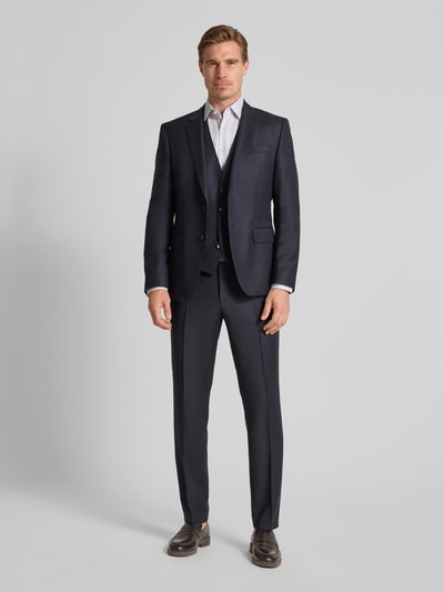 Jake*s Koszula biznesowa o kroju slim fit z kołnierzykiem typu kent Srebrny 1