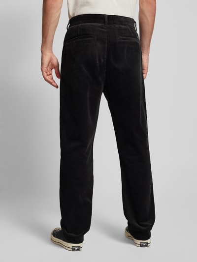 Calvin Klein Jeans Straight leg corduroy broek met achterzakken, model 'CORDUROY' Zwart - 5