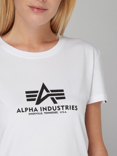 Alpha Industries T-Shirt mit Logo-Print Weiss 3