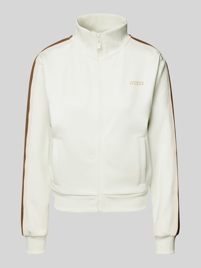 Guess Activewear Sweatjacke mit Label-Print Modell 'YARROW' Offwhite 2
