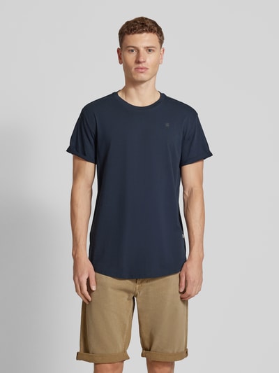 G-Star Raw T-shirt met labelprint Marineblauw - 4