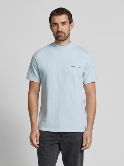 Samsøe Samsøe T-Shirt mit Label-Print Modell 'NORSBRO' Hellblau 4