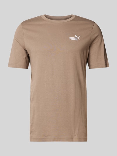 PUMA PERFORMANCE T-Shirt mit Label-Print Taupe 1