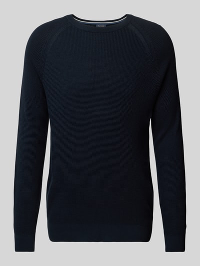 OLYMP Level Five Strickpullover mit gerippten Abschlüssen Marine 2