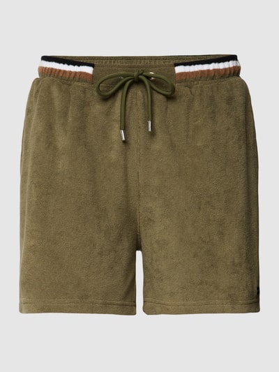 BOSS Shorts mit elastischem Label-Bund Oliv 2