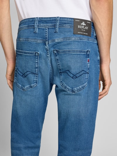 Replay Straight Leg Jeans im 5-Pocket-Design Modell 'GROVER' Jeansblau 3
