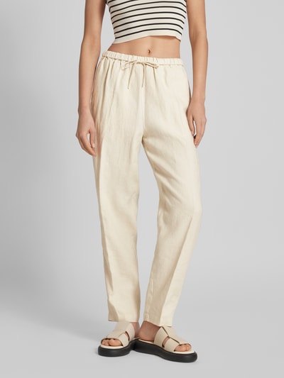 Tommy Hilfiger Tapered Fit Leinenhose mit Bügelfalten Modell 'CASUAL LINEN' Sand 4